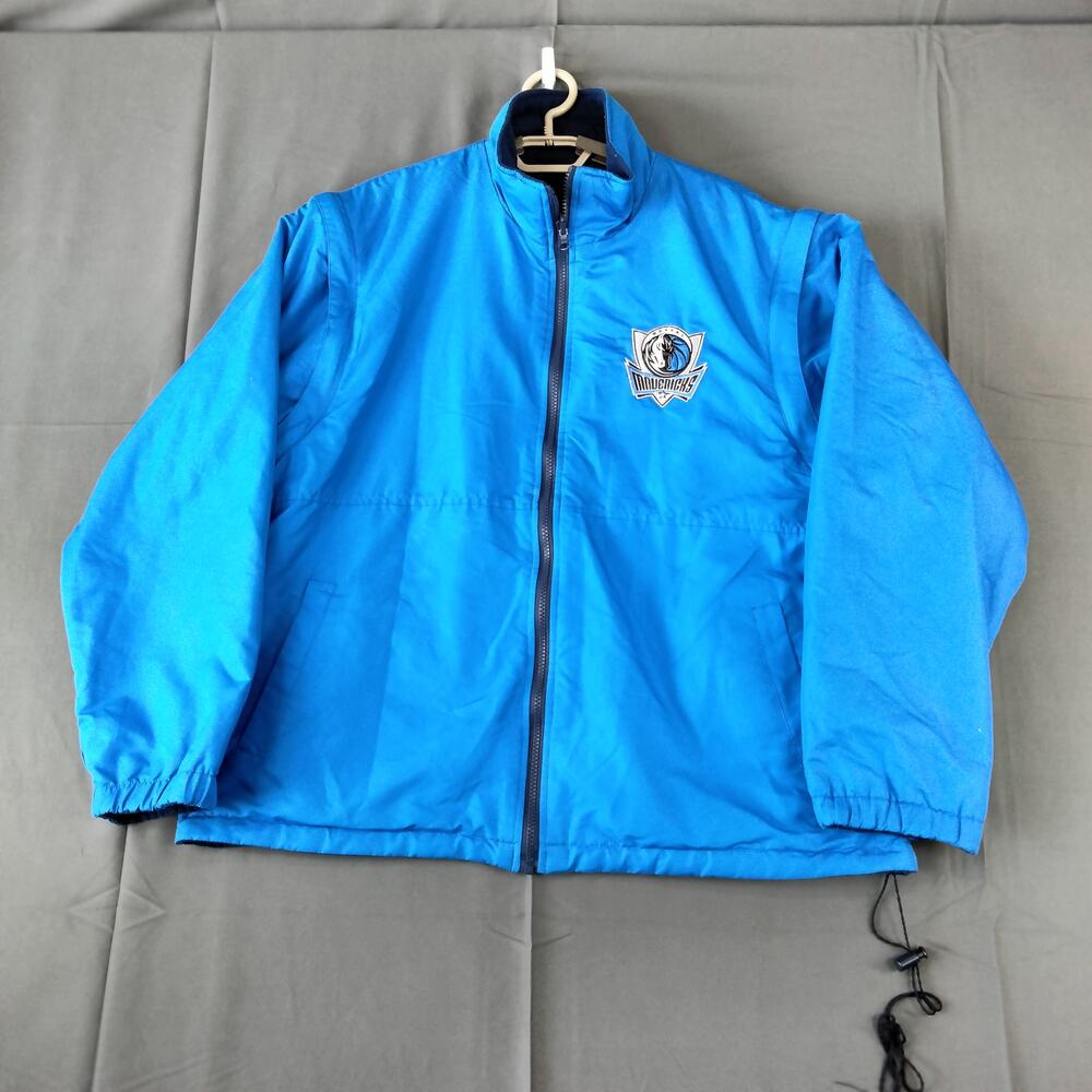 Dallas Mavericks NBA Blue Reversable Removable Long Sleeve Mens XL Jacket